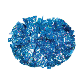 Помпон гантелеобразный голографический G-1-3 голубой